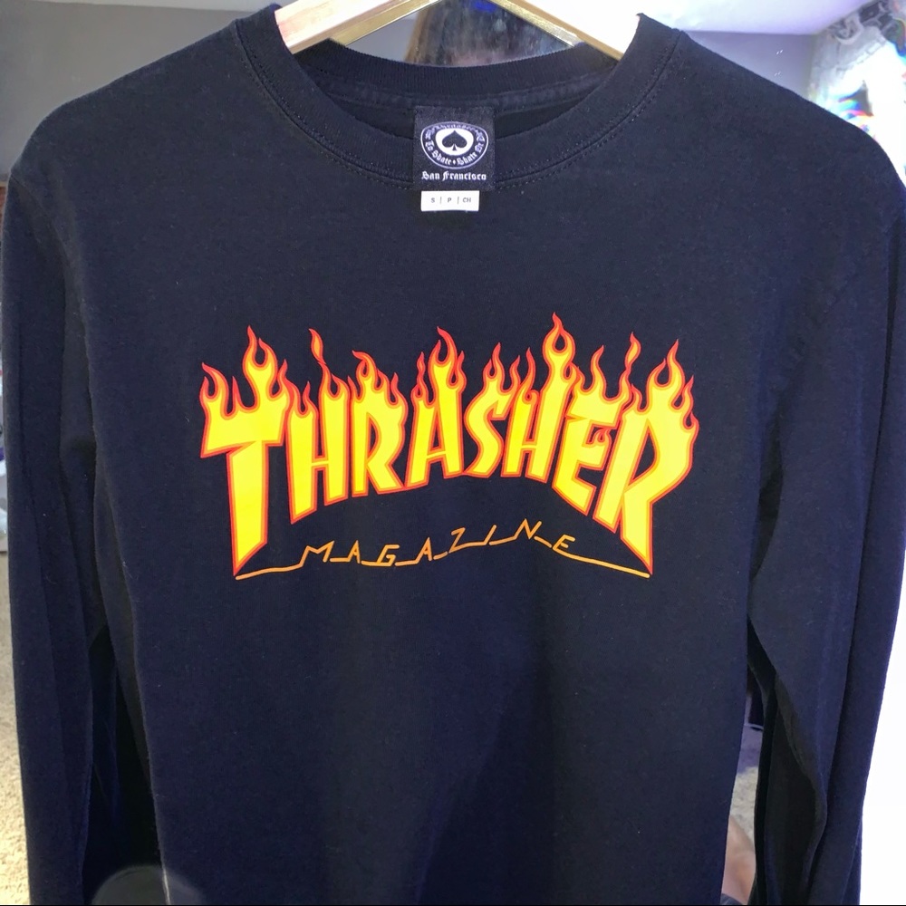 Thrasher Flame Long Sleeve T-Shirt - Picture 2 of 3